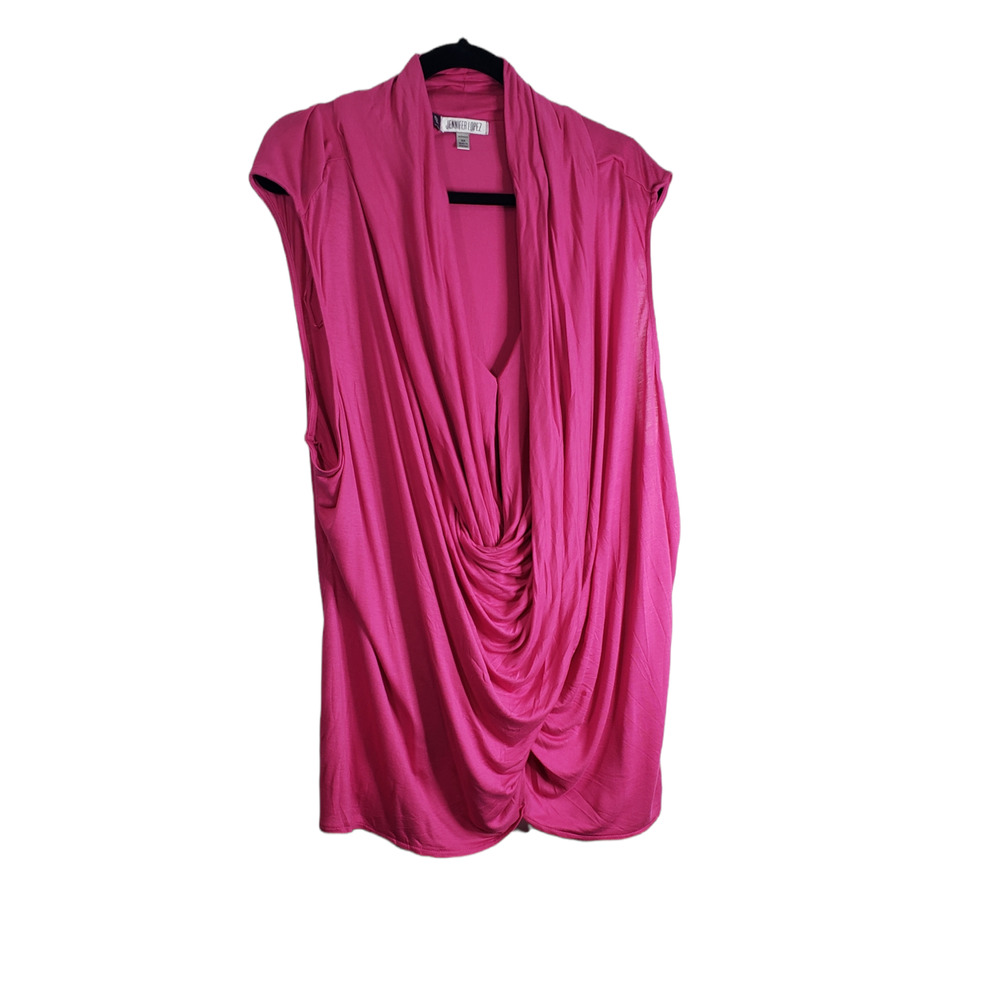NWT Sleeveless Blouse from Jennifer Lopez Size 3x in Very Berry Pink